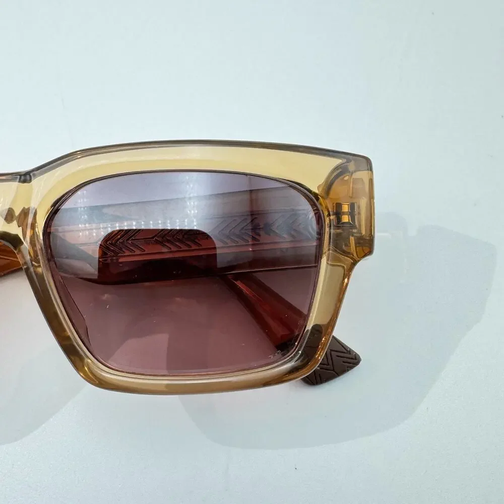 Maui Jim Sunglasses Kenui STG-SG MJ642-01 Transparent Tan Frame Polarized 53mm